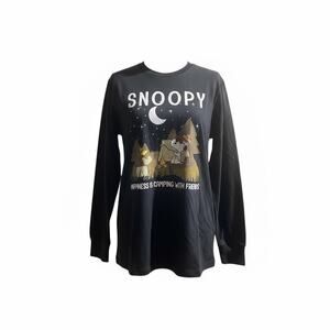 Snoopy “Happiness Is Camping With Friends” Long Sleeve Shirt Size Small (NWT)
